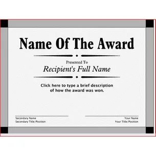 Award Templates Free, Perfect Attendance Certificate, Free Printable Certificate Templates, Blank Certificate Template, Funny Awards, Free Printable Certificates, Certificate Of Completion Template, Blank Certificate, Birth Certificate Template