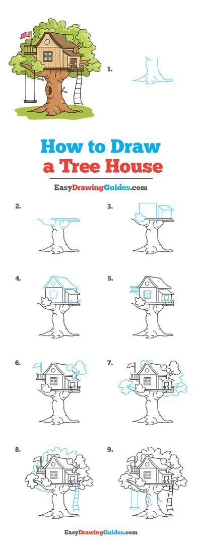 Tree House Sketch Drawings, House Tree Drawing, How To Draw A Tree House, Treehouse Drawing Easy, How To Draw A Treehouse, Tree House Drawing Easy, Treehouse Drawing Simple, Tree House Drawing Simple, Tree House Drawing For Kids