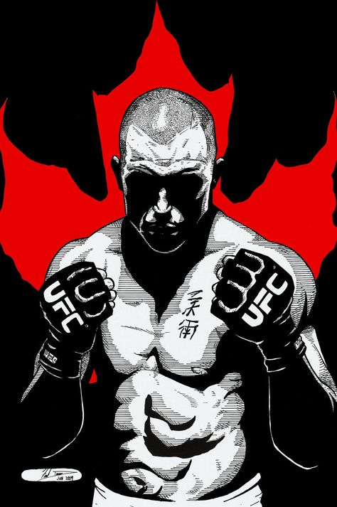 Gsp Ufc, German Shorthaired Pointer Puppies, Georges St Pierre, Sports Illustrations Art, Mighty Mike, Martial Arts Manga, Ufc Poster, George St Pierre, Gsp Puppies