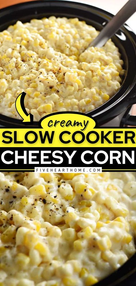 Easy Cookout Sides, Ribs Side Dishes, Side Dishes Corn, Creamy Cheesy Corn, Easy Cookout Side Dishes, Side Dishes For Ribs, Cheddar Corn, Cheesy Corn Casserole, Recipes Side Dishes