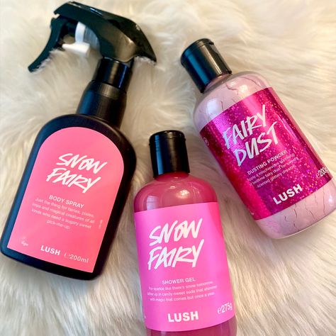 2025 Christmas List, Snow Fairy Aesthetic Lush, Snow Fairy Lush Aesthetic, Lush Fairy Dust, Christmas Lush, Lush Body Spray, Lush Snow Fairy Aesthetic, Lush Perfume, Snow Fairy Lush