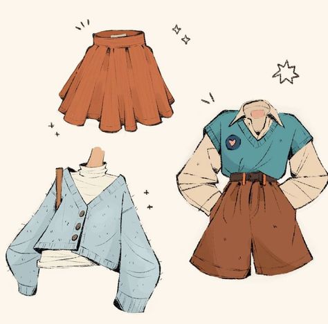 Art Outfits, Clothing Design Sketches, Drawing Anime Clothes, Dress Design Sketches, Dessin Adorable, Fashion Design Drawings, Drawing Clothes, Really Cute Outfits, Character Outfits