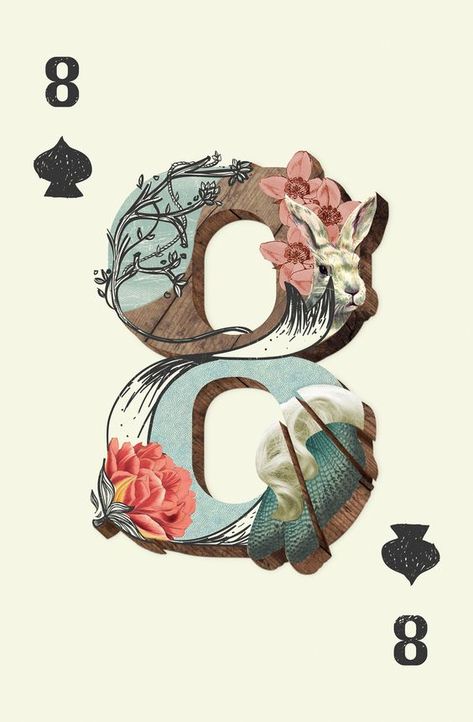 Inspiration Typographie, Vintage Numbers, Playing Cards Design, 카드 디자인, Art Carte, Art Et Illustration, Art And Illustration, Typography Inspiration, Graphic Design Typography