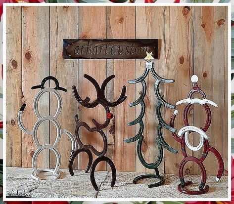 Christmas Gardening Crafts - Want more information and details? Click to visit for more tips. Horseshoe Crafts Projects, Cool Welding Projects, Welding Crafts, Horseshoe Projects, Horseshoe Decor, Horseshoe Crafts, Welding And Fabrication, Welding Art Projects, Diy Welding