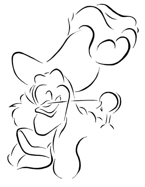 Captain Hook line art. Tattoo idea. Disney Characters Outline, Disney Lines, Disney Inspiration, Disney Sleeve, Disney Drawing, Disney Au, Disney Silhouette, Disney Silhouettes, Ra Ideas