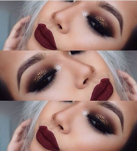 Give these sexy smokey eye makeup looks a try for your next night out! Mac Sin, Bombshell Makeup, Maquillage Yeux Cut Crease, Holiday Makeup Looks, Beauty Make-up, Holiday Makeup, Make Up Looks, Fall Makeup, Makeup Goals