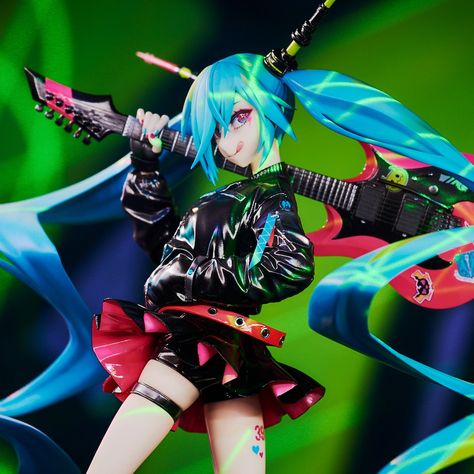 Pink Guitar, Rock Singer, Miku Chan, Otaku Mode, Tokyo Otaku Mode, Anime Figurines, Re Zero, Anime Oc, Anime Figures