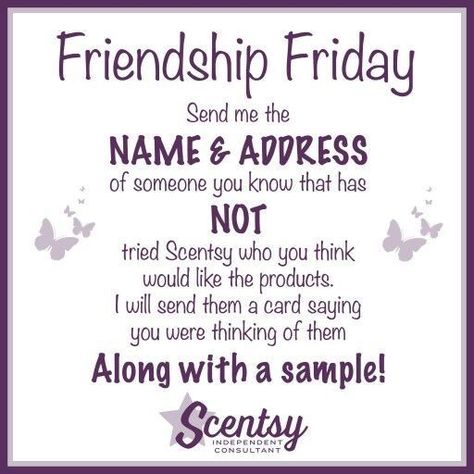 Free Samples! Message Me! Scentsy. Love. Happy Friday! www.wonderfulwordofscents.scentsy.us Scentsy Sample Ideas, Scentsy Australia, Scentsy Party Games, Scentsy Pictures, Scentsy Consultant Business, Scentsy Flyers, Scentsy Games, Scentsy Facebook Party, Scentsy Facebook