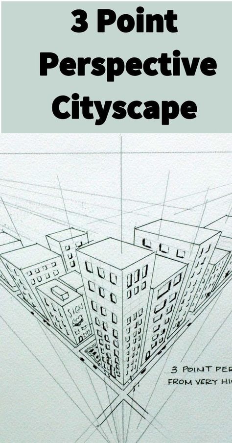 Perspective Cityscape, Draw A City, Draw Perspective, Three Point Perspective, 3 Point Perspective, Perspective Sketch, Perspective Drawing Architecture, Perspective Drawing Lessons, One Point Perspective