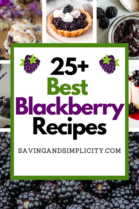 Do you have a ton of blackberries? 25  blackberry recipes including blackberry cobbler, blackberry jam, fresh & frozen blackberry recipes.  This lovely wild berry is amazing in baking and preserving.  Blackberry scones, blackberry crisp... Biscuits & berries, cake, pies and more blackberry desserts.  BBQ desserts, picnic treats, wedding cakes and more.  Summer sweet treats perfect for family dinner. Frozen Blackberry Recipes, Fresh Blackberry Recipes, Desserts Picnic, Blackberry Recipes Easy, Crisp Biscuits, Blackberry Desserts, Summer Sweet Treats, Blackberry Recipe, Blackberry Dessert Recipes