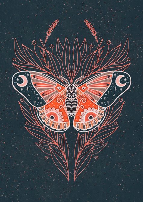 #digitalart #procreate #digitaldrawing #butterfly #herbs #moth #posterart #poster #posterdesign #witchyvibes #witch Witchy Mushroom Art, Boho Butterfly Painting, Moth Mural, Butterfly Witch, Moth Poster, Mystic Butterfly, Witch Moth, Moth Aesthetic, Moth Artwork