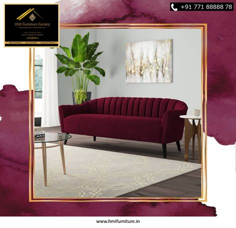 Wine Colour Sofa Living Rooms, Rich Furniture, Colour Sofa, Wine Colour, Make Up Studio, Luxury Sofa Design, Interior Design Drawings, Red Sofa, Elegant Sofa