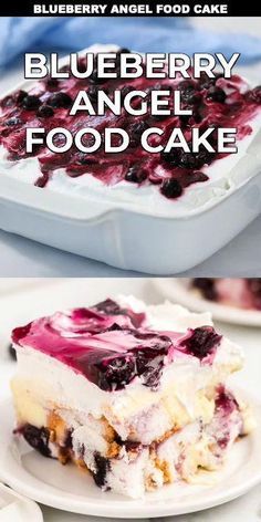 Blueberry Angel Food Cake, Quick Summer Desserts, Blueberry Desserts Recipes, Angel Food Cake Desserts, Angel Food Cake Mix Recipes, Blueberry Pie Filling, Fluff Desserts, Quick Dessert, Blueberry Desserts