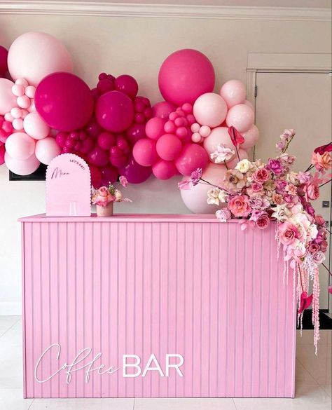 May 20, 2022 - This Pin was discovered by Reino de Ramandu. Discover (and save!) your own Pins on Pinterest Diy Pink Backdrop Ideas, Barbie Party Decorations Adult, Pink Party Decorations For Adults, Barbie Hens Party, Pink Brunch Decor, Barbie Bridal Shower Ideas, Bridal Shower Barbie, Pink Party Ideas For Adults, Barbie Adult Birthday Party