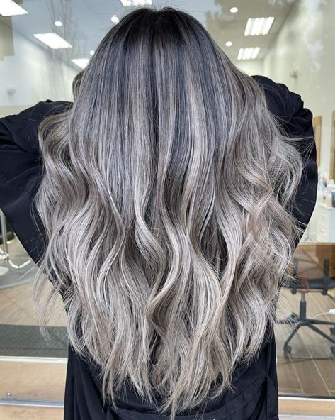 Cool Toned Hair, Silver Ash Hair, Hair Colors For Winter, Cool Tone Hair Colors, Dark Silver Hair, Silver Hair Shampoo, Silver Blue Hair, Silver Ombre Hair, Ashy Hair