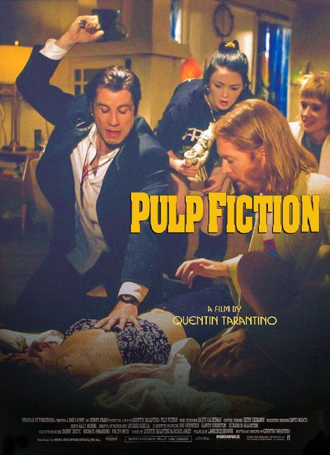 Pulp Fiction Movie Poster, Movie Techniques, Pulp Fiction Poster, Pulp Fiction 1994, Best Movie Posters, American Graffiti, Fiction Movies, I Love Cinema, Movie Poster Wall