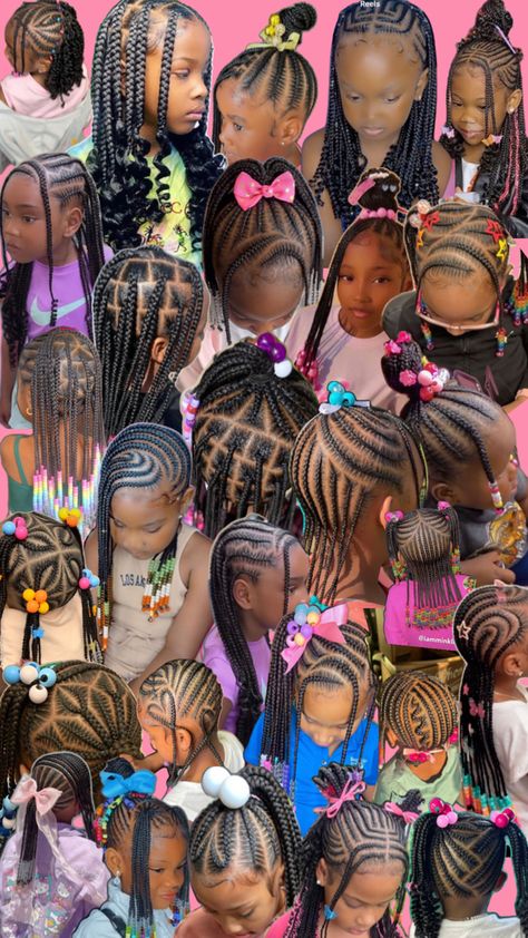 Girls Braided Hairstyles Kids, Black Baby Girl Hairstyles, Children Hairstyles, Toddler Braided Hairstyles, Toddler Braids, Cute Toddler Hairstyles, Lil Girl Hairstyles, Kids Curly Hairstyles, Kid Braid Styles