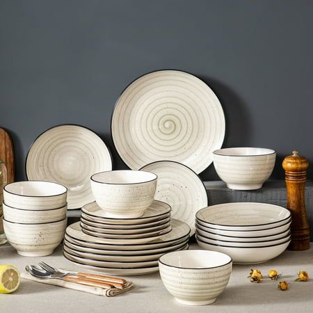 Meet vancasso :Made of high-quality, Non-Toxic and Harmless porcelain, artfully handcrafted, microwave and dishwasher safe, colourfast and easy-care, in combination of aesthetic and practical: whether it's an exotic Japanese dinner set, colorful combination set, exquisite coffee set, delicate dessert bowls with wooden board, or modern crockery service in noble white, Every piece is an individual work of art on every table setting , vanncaso a nice choice for family meals and casual gatherings.va Dish Sets Dinnerware, Modern Crockery, Dinnerware Sets Rustic, Japanese Dinner, Square Dinnerware Set, Natural Ceramic, Blue Dishes, Plates And Bowls Set, Ceramic Dinnerware Set