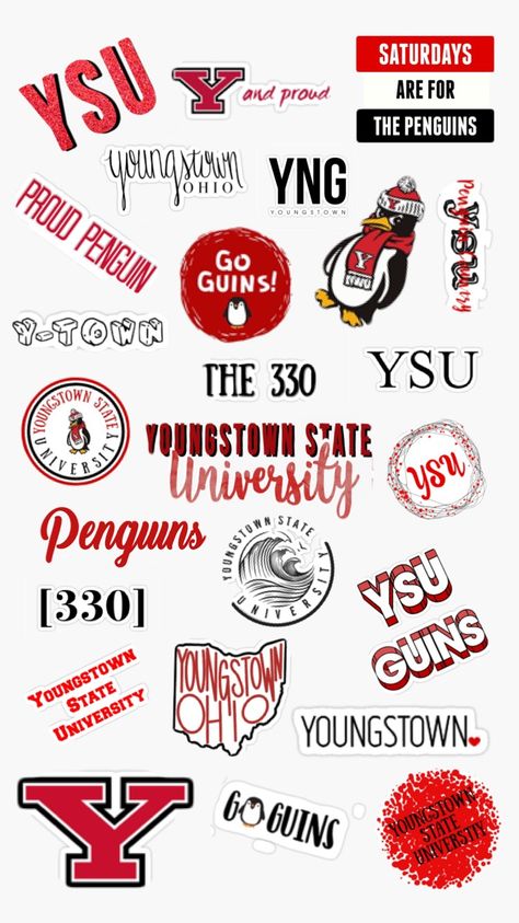 #youngstown #ysu #gopenguins #collage Jsu Jackson State University, University Collage, Fsu Logo Wallpaper, Texas State University Logo, Florida State University Logo, Youngstown State University, College Stickers, State University, Looking Back