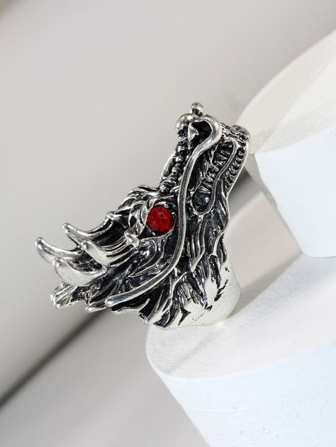 Dragon Head Design, Mens Fashion Jewelry, Single Ring, Dragon Head, Head Design, Dragon Design, Men's Jewelry Rings, Stainless Steel Rings, Steel Ring