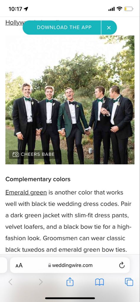 Black Suit Green Bow Tie, Dark Green Tuxedo, All Black Tux, Green Tux, Black Tie Dress Wedding, Jazz Wedding, Green Suit Jacket, Dark Green Jacket, Green Tuxedo