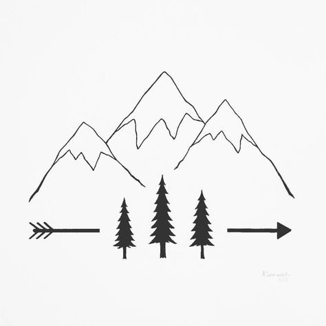 Anette Sommerseth | @ankatsom Mountain Drawing Simple, Drawing Mountains, Mountains Drawing, Delta Breezes, Drawing Realistic, Mountain Drawing, Circle Drawing, Art Sketches Doodles, Mountain Tattoo