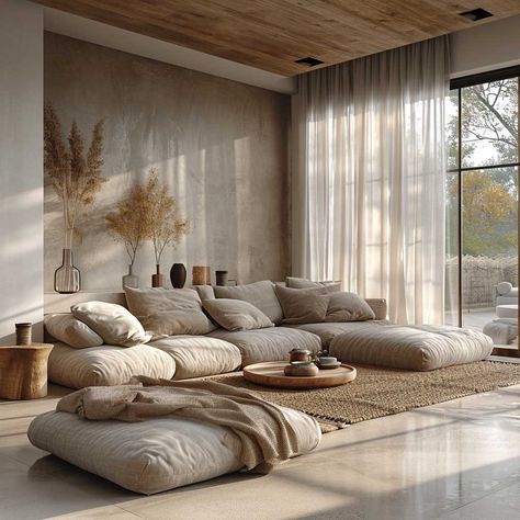 Elegant Simplicity in Cozy Minimalist Living Room Interiors • 333+ Images • [ArtFacade] Cozy Minimalist Living Room, Living Room Interiors, Low Seating, Decor Salon, Japandi Living, Cozy Minimalist, Minimalist Living Room Design, Casa Country, Design Aesthetics