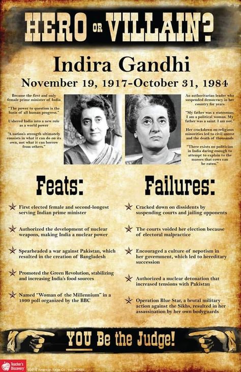 Indira Gandhi Pictures, Gandhi Pictures, Aesthetic England, Hero Or Villain, World History Facts, Duck Species, World History Classroom, Science Board, Gorgeous Images