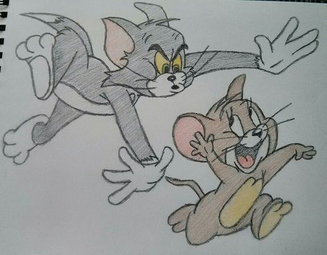 Tom and Jerry..drawing made by me Tom Amd Jerry Drawing, Drawing Ideas Tom And Jerry, Tom And Jerry Pencil Drawing, Tom And Jerry Art Drawing, Tom And Jerry Drawing Sketches, Tom And Jerry Drawing Pencil, Tom And Jerry Drawings, Tom Jerry Drawing, Drawing Tom And Jerry