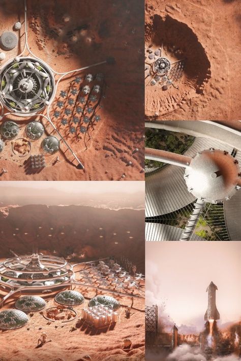 Mars Architecture, Mars House, Space Colony Concept, Mars City, Mars Colony, Life In Space, Social Structure, Space Colony, Mars Exploration