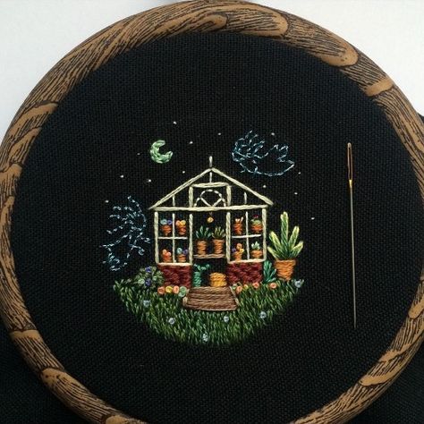 Quirky Art, The Greenhouse, Embroidery Works, The Sisters, After Midnight, 자수 디자인, Embroidery Inspiration, Embroidery Techniques, Embroidery And Stitching