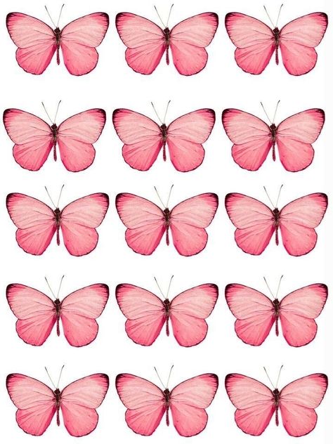 Butterfly Cake Topper Printable, Butterfly Images Printable, Topper Kupu Kupu, Pink Butterfly Printable, Butterfly Topper, Photo Cake Topper, Butterfly Cake Topper, Happy Birthday Printable, Birthday Cake Topper Printable