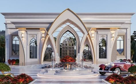 Masjid Architecture, Residence Concept, Masjid Design, Arabic House, Front Building Design, Mosque Design Islamic Architecture, Lux Decor, Mosque Design, Entrance Gate