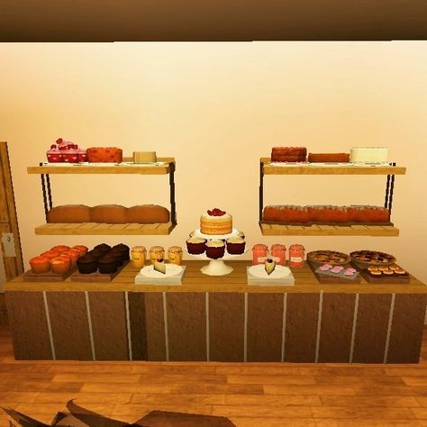 #bloxburg #roblox Bakery Ideas Bloxburg, Bloxburg Bakery Layout, Cafeteria Bloxburg, Bakery Bloxburg, Bloxburg Restaurant, Bloxburg Bakery, Bloxburg Food, Bloxburg Town, Cottage Food