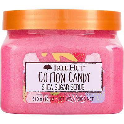 Tree Hut Cotton Candy, Shea Sugar Scrub, Best Body Scrub, Scrub Corpo, Exfoliating Body Scrub, Sugar Body Scrub, Sugar Body, Natural Exfoliant, Macadamia Oil