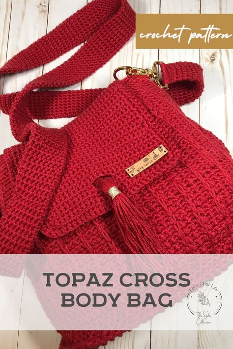 Crochet Bag With Leather Base, Crochet Crossbody Bag Pattern, Chill Life, Cross Body Bag Pattern, Crochet Crossbody Bag, Stretch Strap, Crossbody Bag Pattern, Modern Crochet Patterns, Crochet Bag Pattern Free