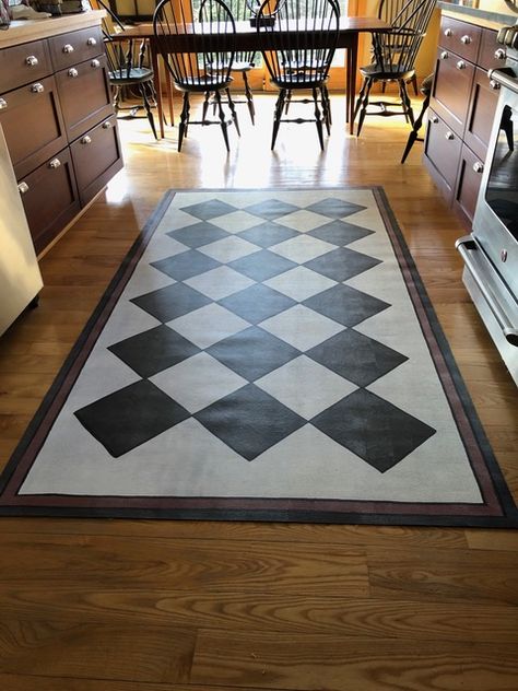 Vinyl Floor Rug Diy, Vinyl Floor Cloth Kitchen, How To Make A Floor Cloth, Diy Floor Cloth Painted Canvas, Floor Cloths Diy How To Make, Diy Floor Cloth, Floor Cloths Designs, Diy Vinyl Floor Cloth, Canvas Floor Cloths