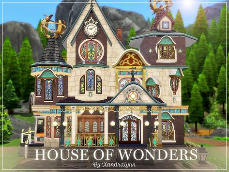 Xandralynn's House of Wonders Sims 4 Fairytale House, Sims 4 House, Sims Inspiration, Candy Cane Lane, Sims Houses, Sims Free Play, Bedroom Drawing, Magic House, Sims 4 House Design