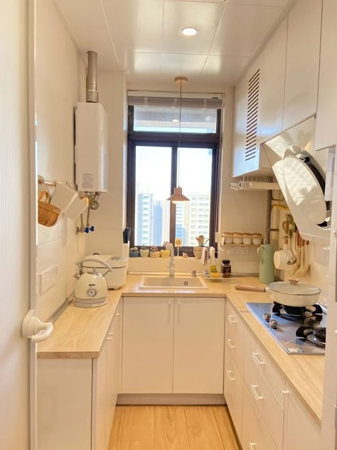 Small Kitchen Design Layout, Korean Apartment, Tiny Kitchen Design, Kitchen Styles, Study Stationery, Dream Apartment Decor, Small Kitchen Decor, Kitchen Designs Layout, Kitchen Design Plans