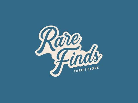 Rare Finds by Aleisha Samek | Dribbble | graphic design, logo design, brand identity, branding, art, inspiration, ideas, trends, lettering Ukay Ukay Name Ideas, Thrifting Quotes, Support Small Business Quotes, Shop Name Ideas, Logo Online Shop, Shop Small Quotes, Business Graphics, Business Branding Inspiration, Preloved Clothes