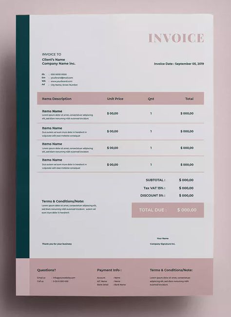 Invoice Design Template, Price List Design, Invoice Design, Slide Presentation, Documents Design, List Design, Letterhead Design, Form Design, Invoice Template