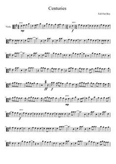 Centuries by Fall Out Boy | MuseScore Viola Sheet Music Alto Clef, Marimba Music, Viola Music, Free Sheet Music For Piano, Viola Sheet Music, Cello Sheet Music, Clarinet Sheet Music, Clarinet Music, Clarinets