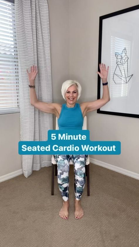 Chair Workout Exercises, Seniors Workout, Seated Cardio, Chair Cardio, Chair Yoga For Seniors, Exercise For Seniors, Easy Workouts For Beginners, Chair Workout, Chair Exercise