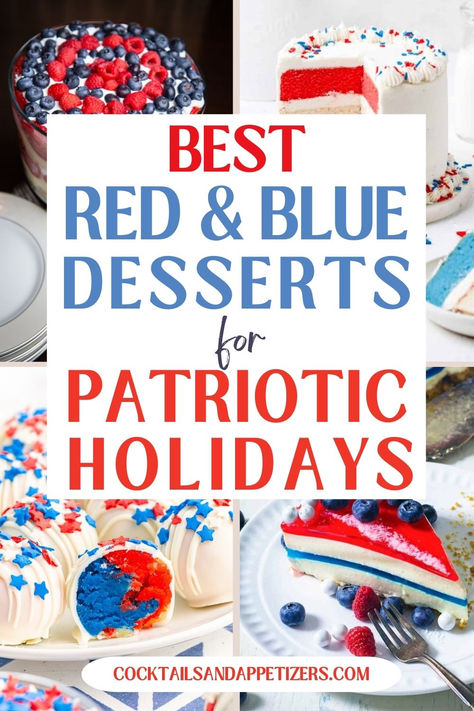 40+ Patriotic desserts perfect for Memorial Day and July 4th parties. Easy red white and blue desserts to make for summer. Keto and gluten free holiday desserts, no bake desserts, fruit pizzas, red white and blue jello desserts and more. Healthy recipes for a crowd. Gluten Free Holiday Desserts, Blue Desserts Recipes, Red White And Blue Jello, Gluten Free Desserts Holiday, Red White And Blue Desserts, Fruit Pizzas, Desserts Fruit, Blue Jello, Bridal Shower Desserts