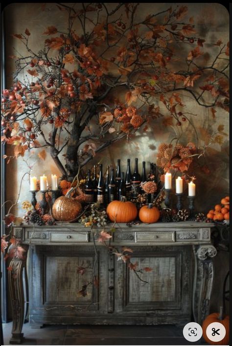 Fall To Halloween Decor Transition, Autumnal Decor, Halloween Cemetery, Fairy Lantern, Fall Bedroom Decor, Classy Halloween, Cozy Fall Bedroom, Fall Entryway, Fall Stuff