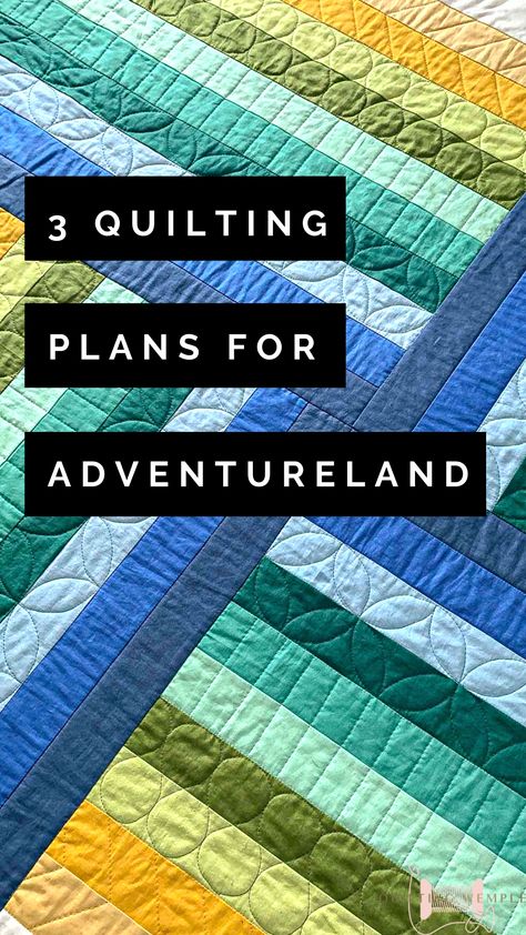 Adventureland Quilt Pattern Free, Striped Quilts Easy, Quilting Designs Patterns Ideas, Jelly Roll Quilts Ideas Free Pattern, Striped Quilt Pattern, Strip Quilts Ideas, Jellyroll Quilts Patterns Free, Adventureland Quilt, Easy Free Motion Quilting Patterns