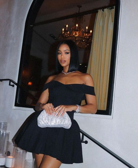 Lbd Outfit, Teaira Walker, Fancy Short Dresses, Frill Mini Dress, Glam Photoshoot, Black Femininity, October 27, Beautiful Evening, Classy Casual Outfits