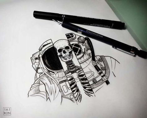 Astronaut Scuba Diver Tattoo, Astronaut In The Ocean Tattoo, Astronaut And Scuba Diver Tattoo, Astronaut Skull Tattoo, Astronaut And Diver, Astronaut Tattoo Ideas, Astronaut Sketch, Astronaut Skeleton, Rocket Tattoo