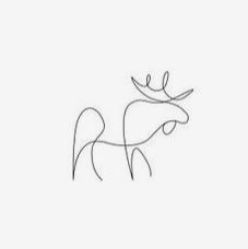 Fine Line Moose Tattoo, Moose Outline Tattoo, Tiny Moose Tattoo, Simple Moose Tattoo, Moose Line Art, Moose Outline, Caribou Tattoo, Reindeer Tattoo, Elk Drawing