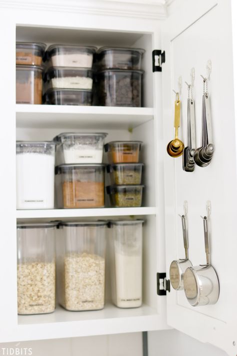 Baking Organization, Baking Cupboard, Cupboard Organization, Baking Storage, Kitchen Cupboard Organization, Organized Pantry, Kitchen Organisation, Kitchen Cabinet Organization, Home Organisation